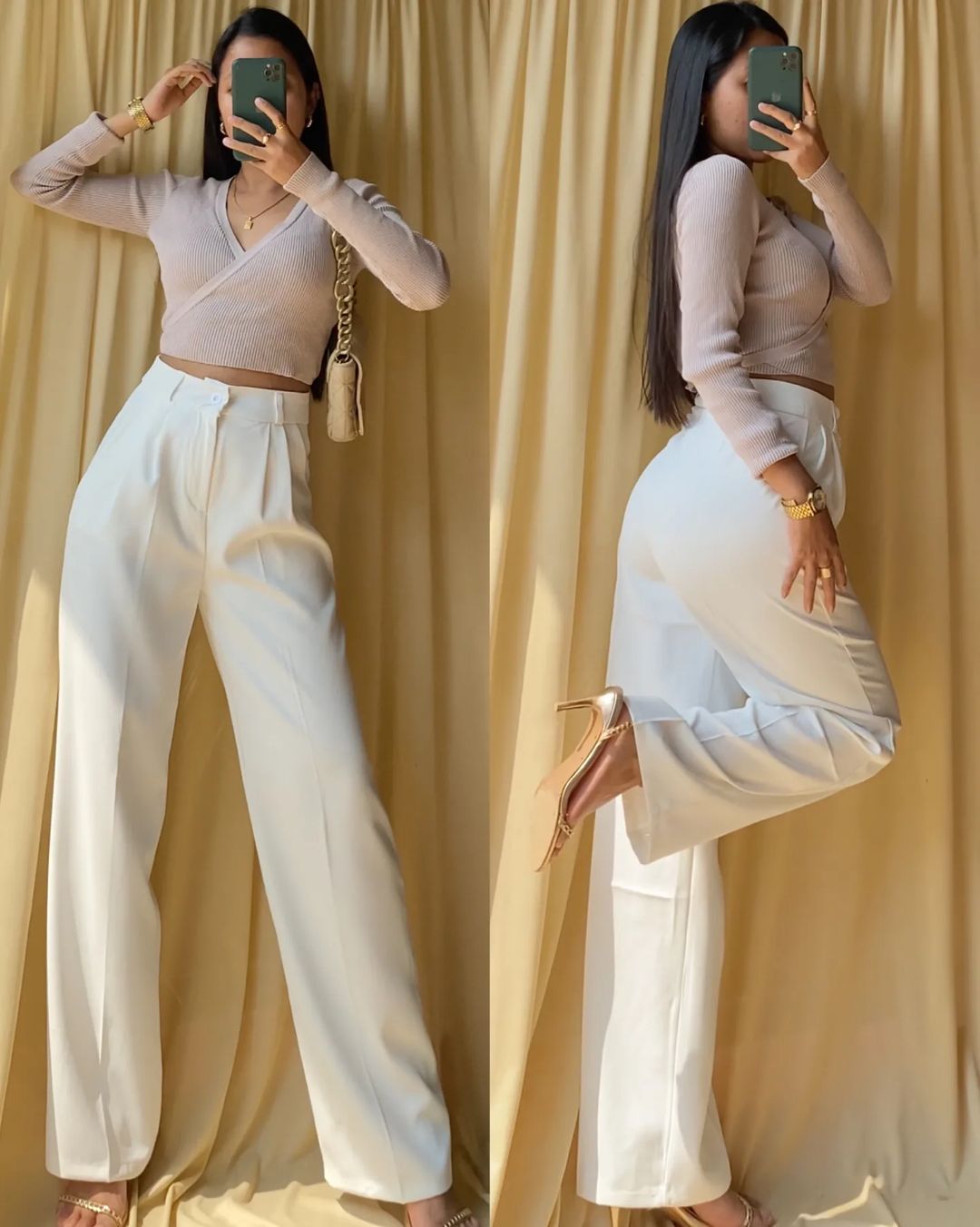 Korean pleated pants