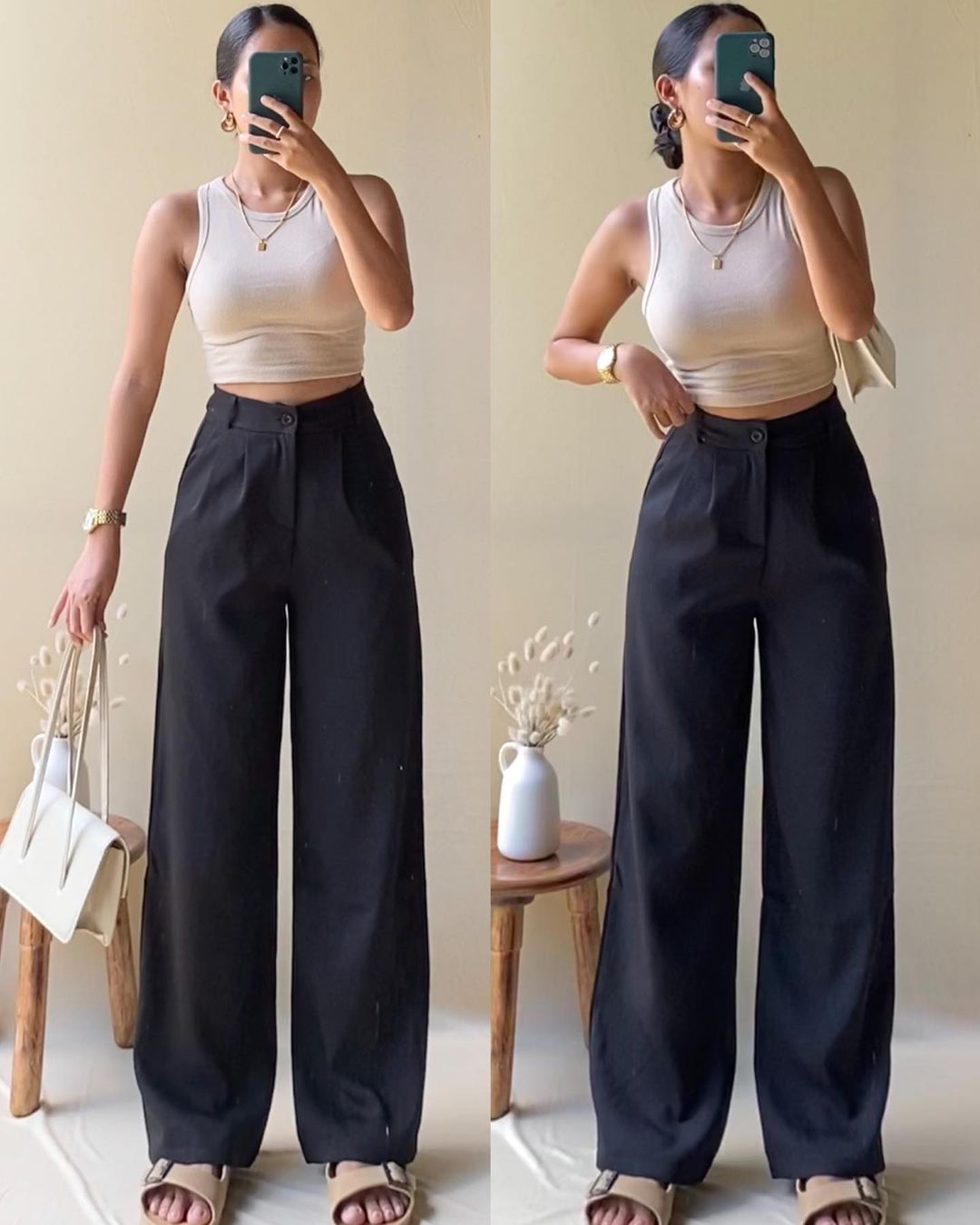 Korean pleated pants