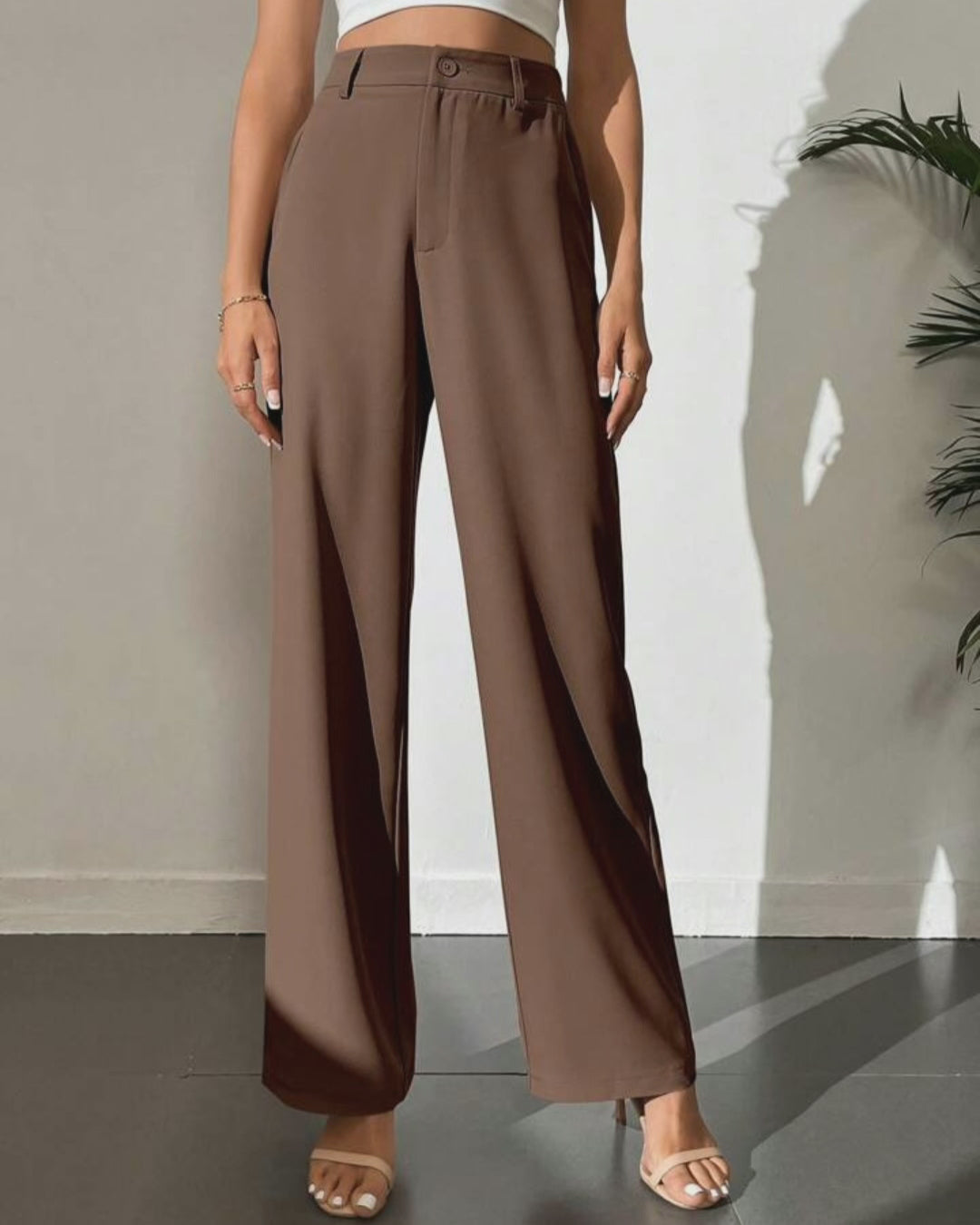 Korean High Waist Premium Straight Pants