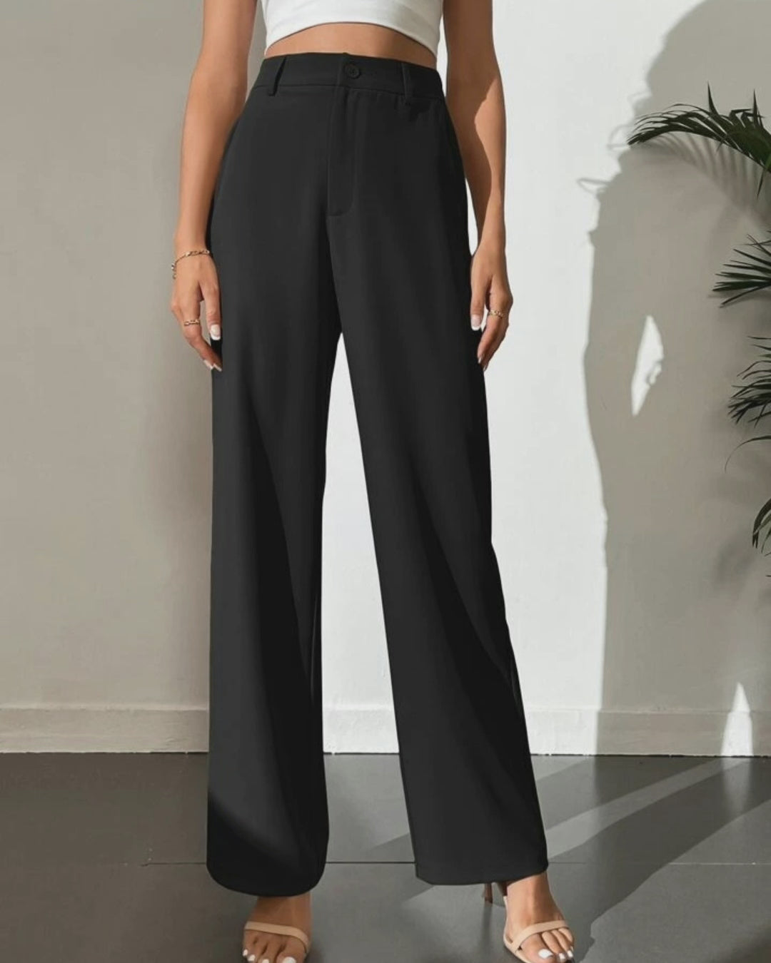 Korean High Waist Premium Straight Pants