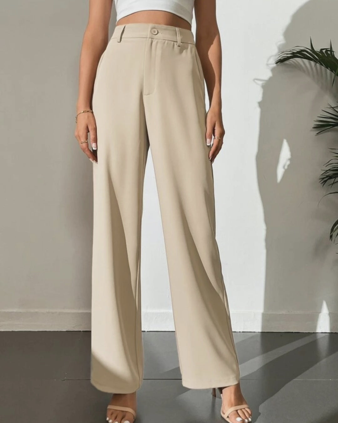 Korean High Waist Premium Straight Pants