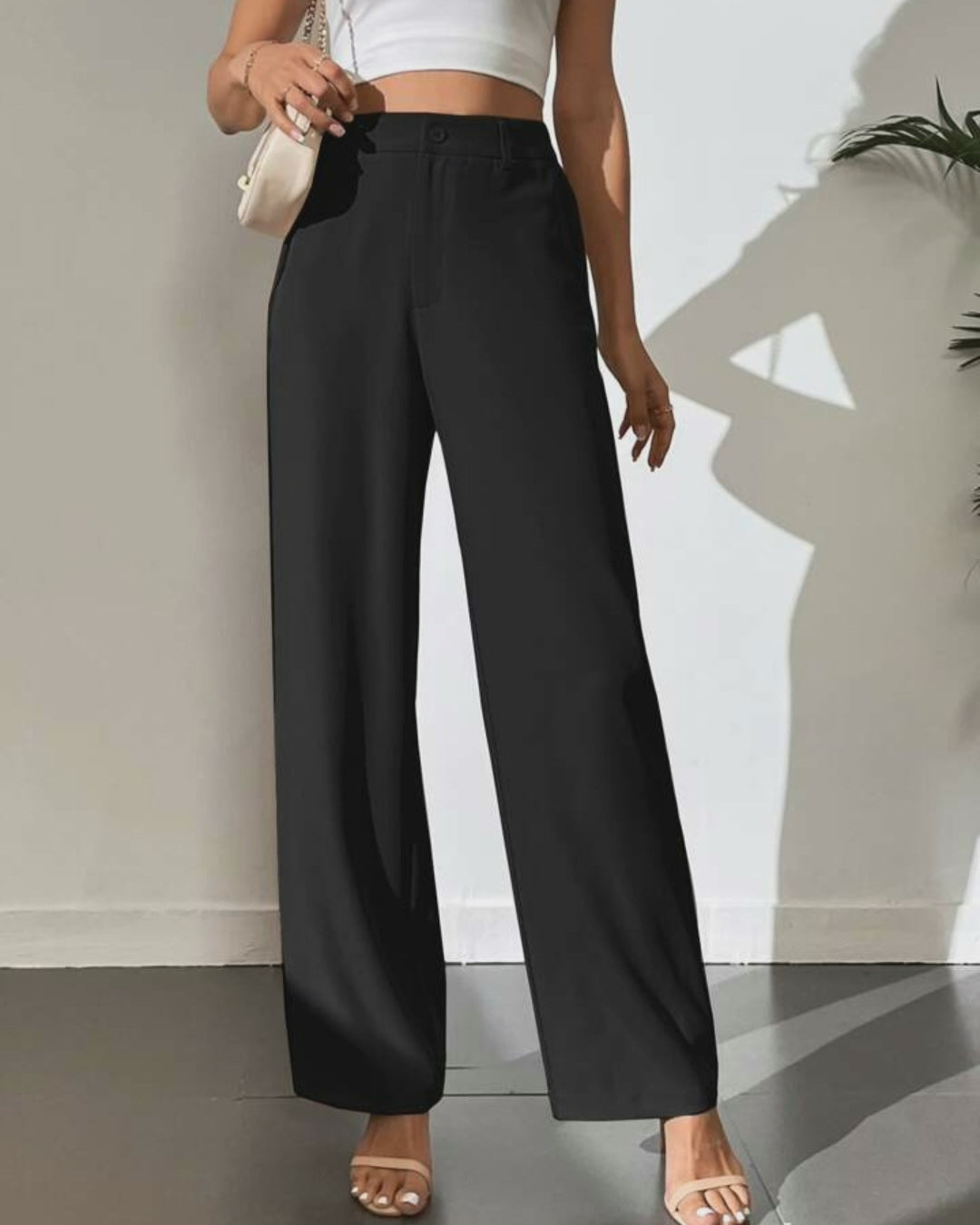 Korean High Waist Premium Straight Pants