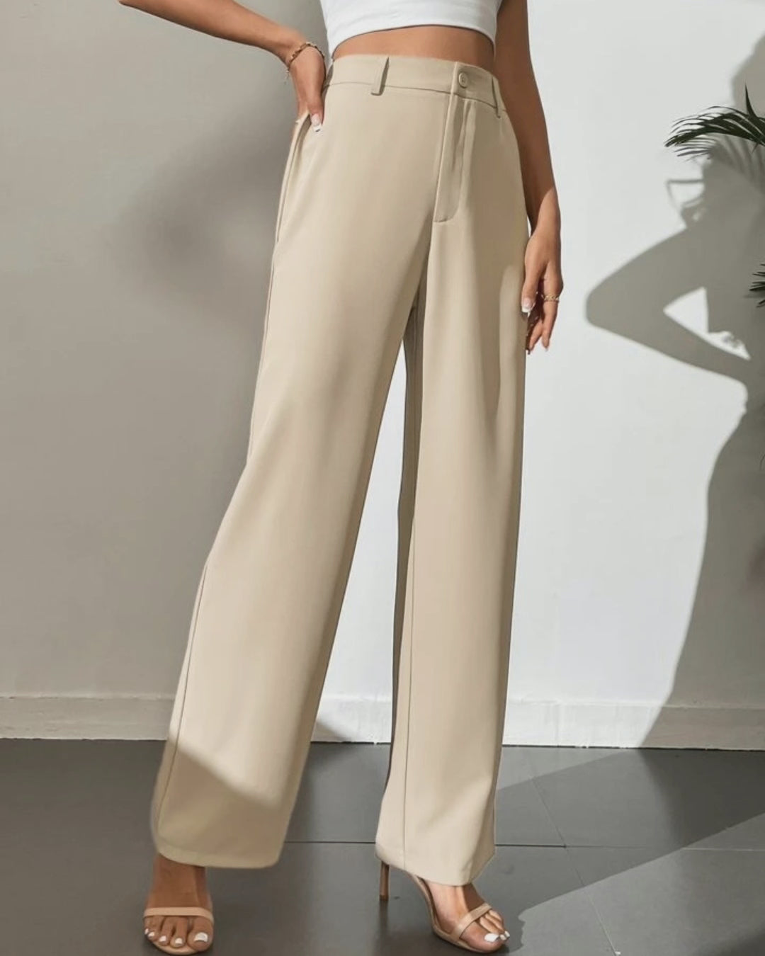 Korean High Waist Premium Straight Pants