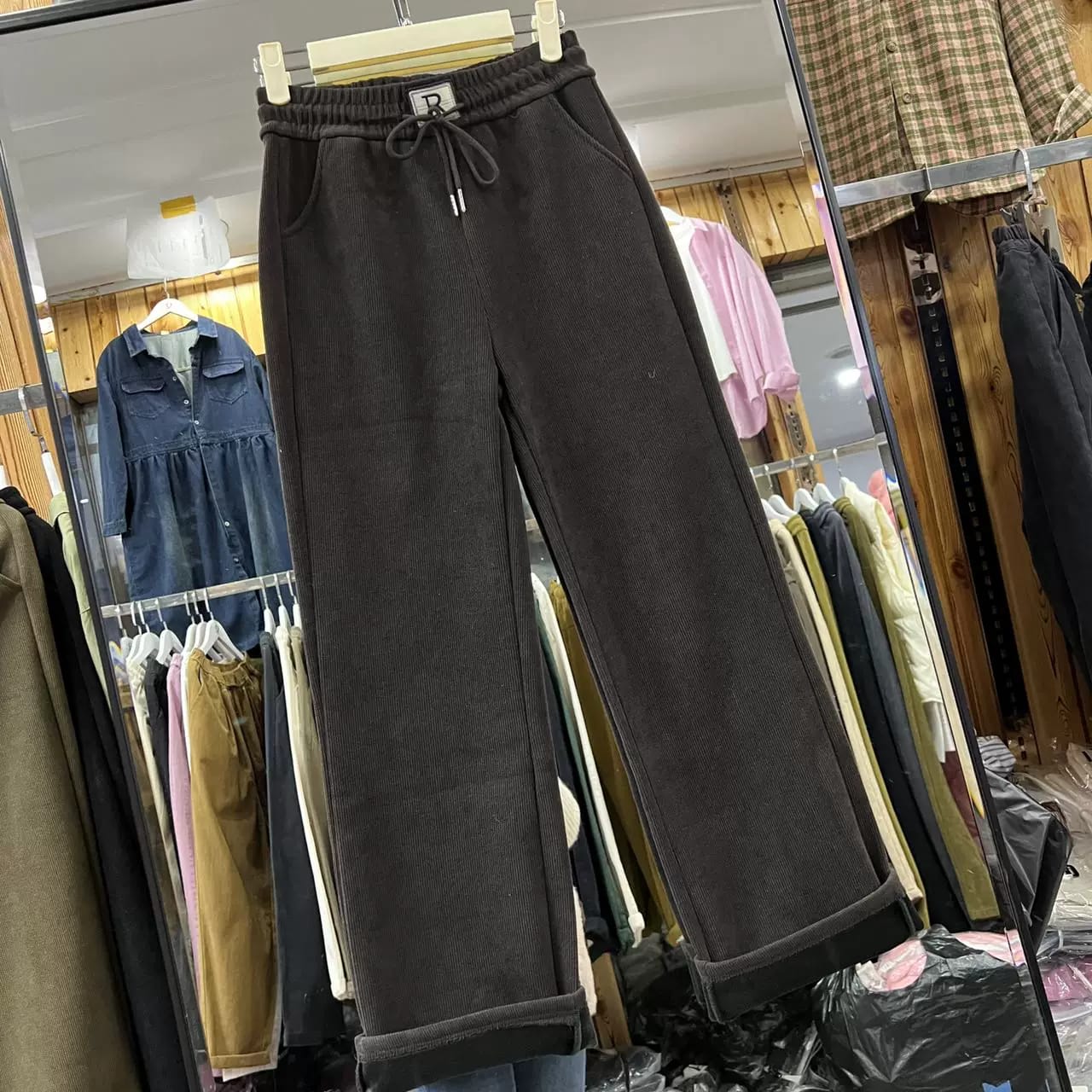 Korean Ribbed Winter Pants