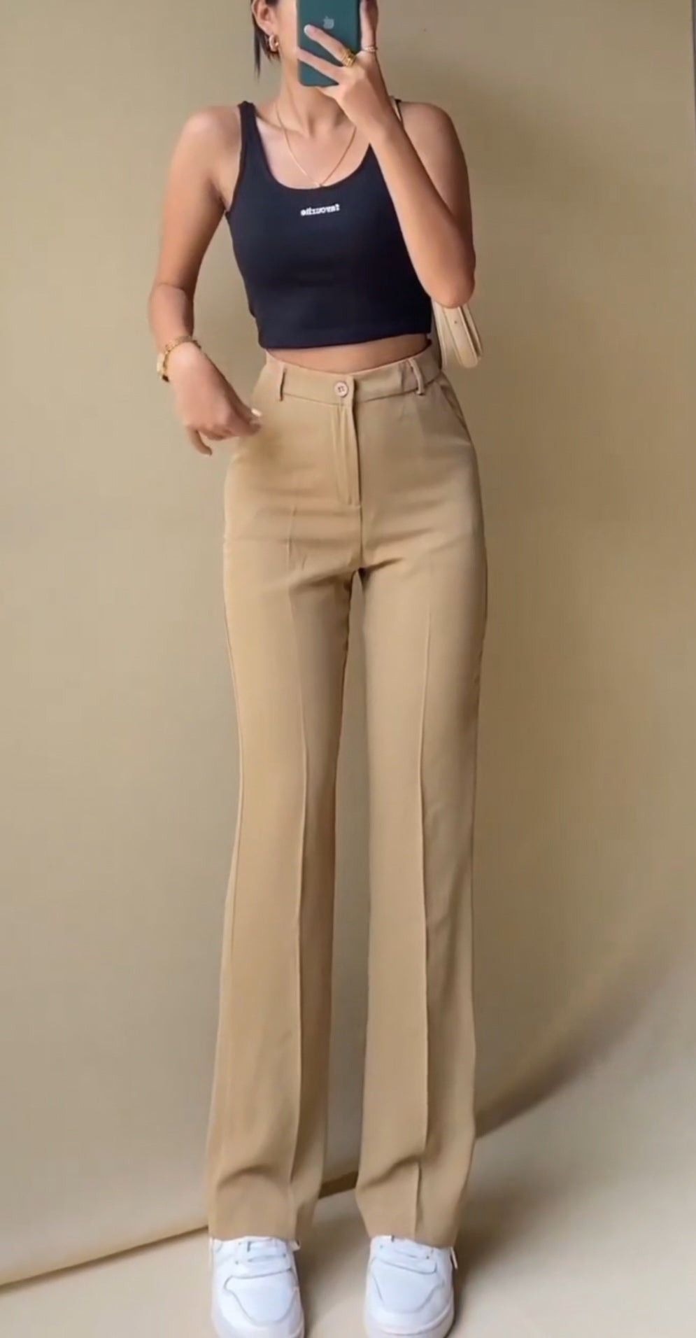 Korean High Waist Premium Straight Pants