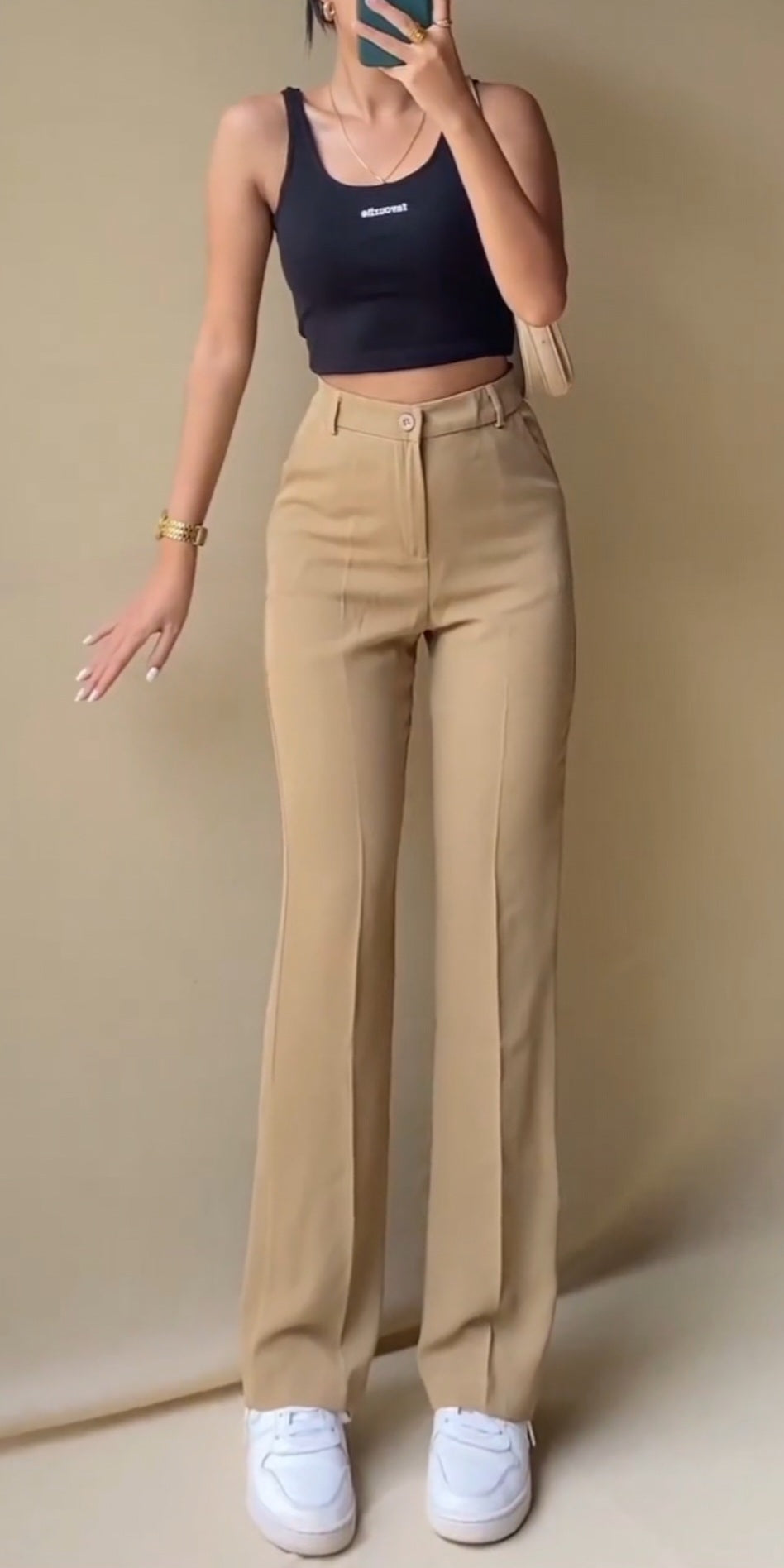 Korean High Waist Premium Straight Pants