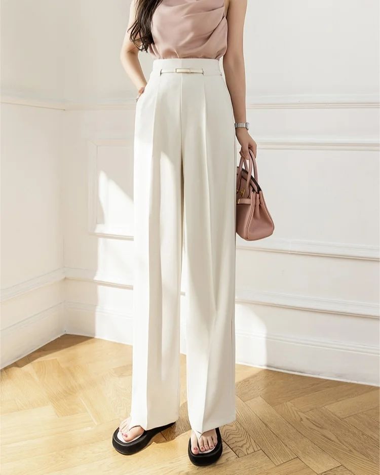 Korean Belted Straight Fit Trousers.