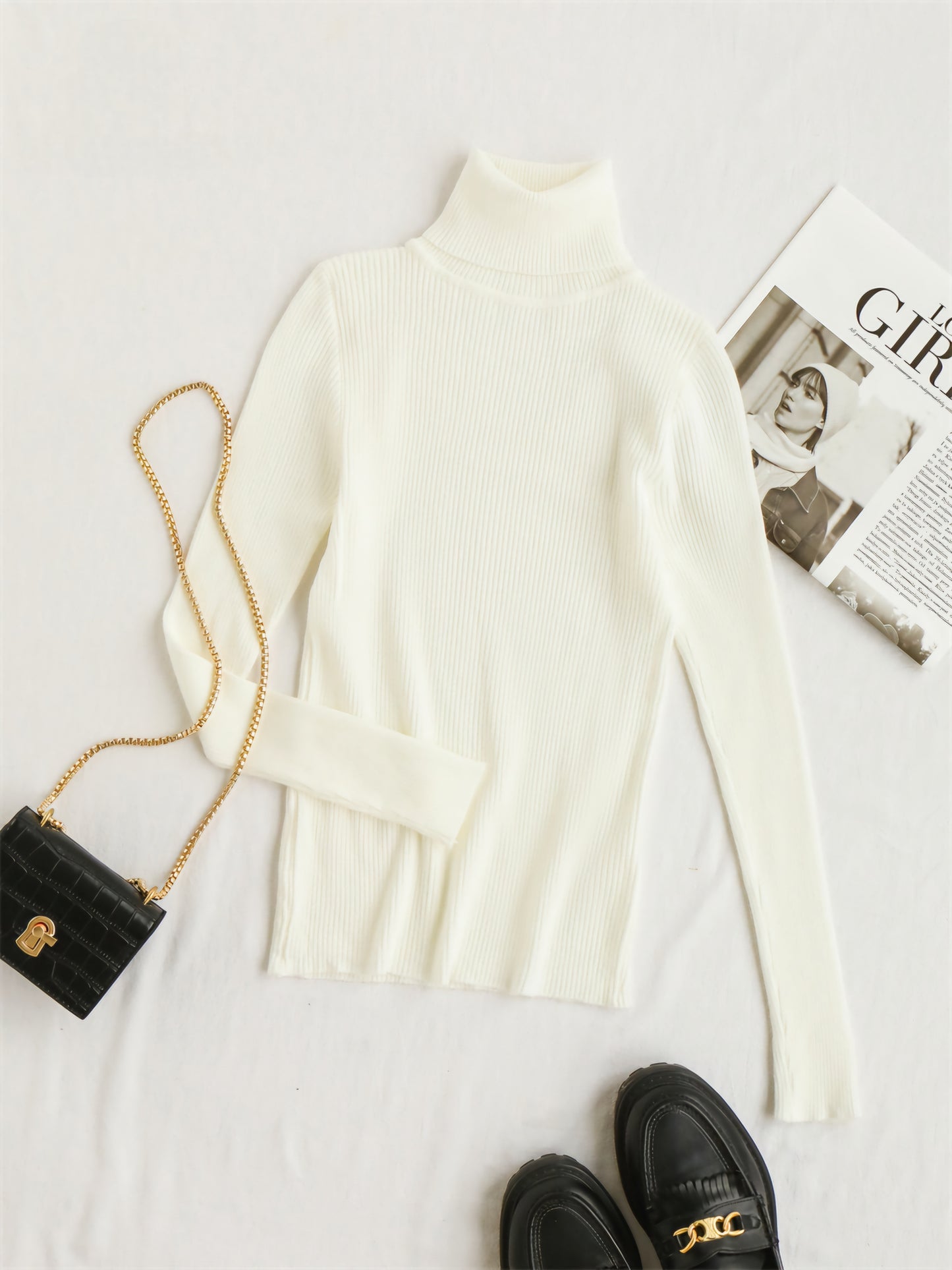 Korean Cozy Turtleneck Pullover